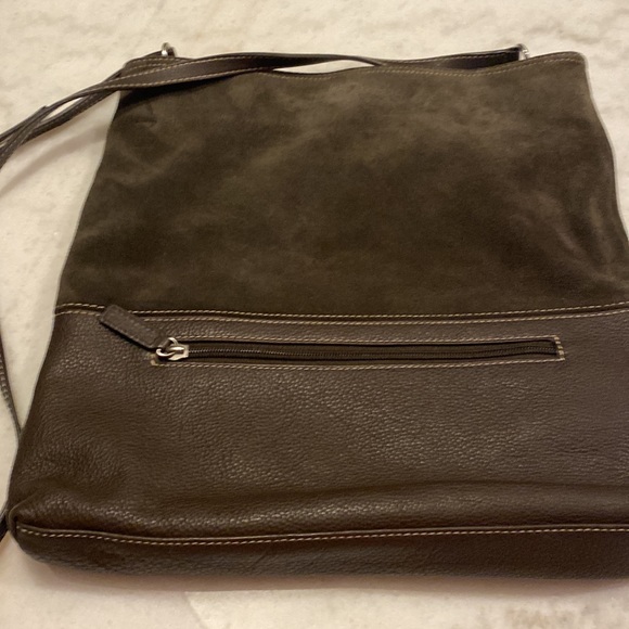 Beautiful Levenger leather and suede crossbody bag - Picture 6 of 10